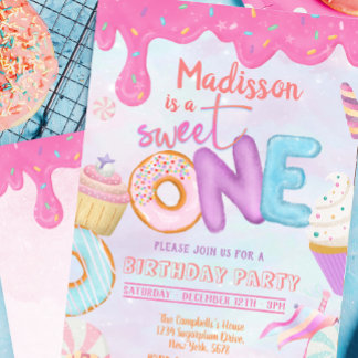 Doughnut Sweet One Invitation