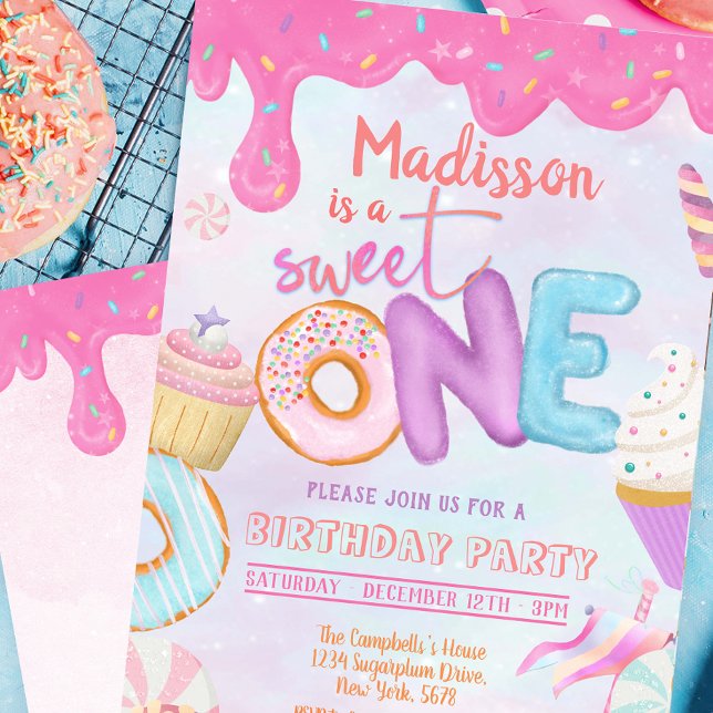 Doughnut Sweet One Invitation (Creator Uploaded)