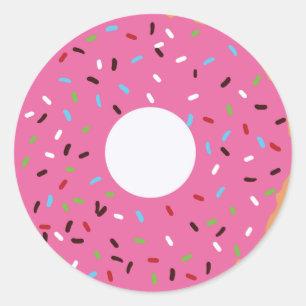Doughnut Thank you Classic Round Sticker