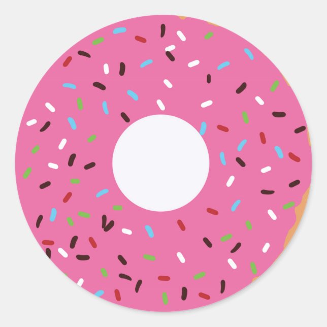 Doughnut Thank you Classic Round Sticker (Front)