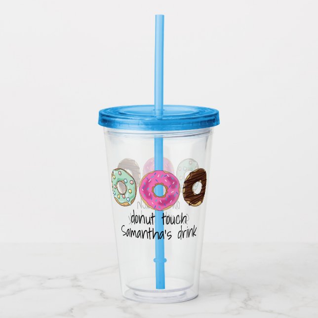 Doughnut Themed Acrylic Tumbler (Front)