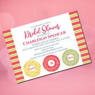 Doughnut themed bridal shower Invitation