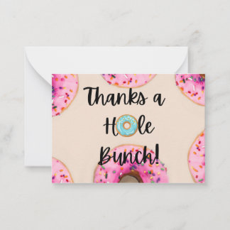 Doughnut themed Thank you cards