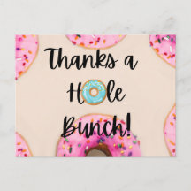 Doughnut themed Thank you cards