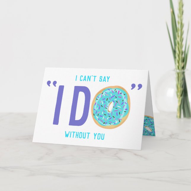 Doughnut Themed Will you be My Bridesmaid Proposal Card (Front)