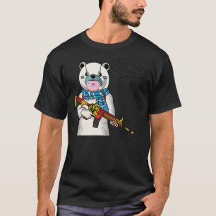 Doughnut Touch My Phone Panda With Gun Classic T-S T-Shirt