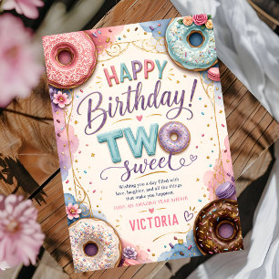 Doughnut Two Sweet Birthday Card