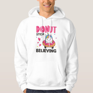 Doughnut Unicorn Pun Colourful Unicorns Doughnuts Hoodie