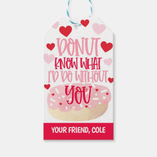 Doughnut Valentine Favour Tag