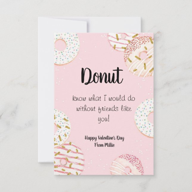 Doughnut Valentine's Day Classroom Card (Front)
