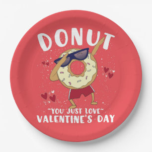 Doughnut Valentines Day Paper Plate