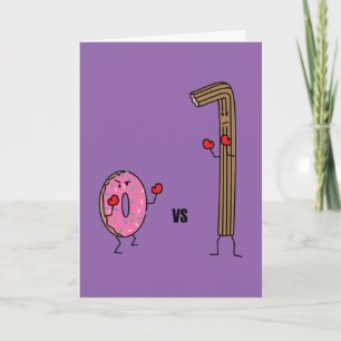 Doughnut versus Churro dessert fried dough sugar Thank You Card