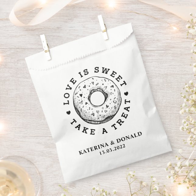 Doughnut Wedding Favour Bag (Clipped)