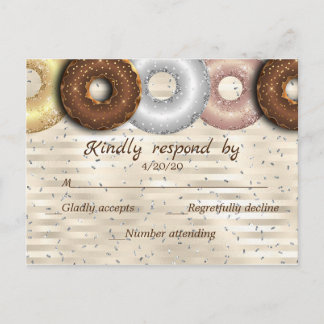 Doughnut Wedding RSVP card