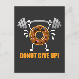 Doughnut Weight Lifting Fitness Gym Tshirt Doughnu Postcard