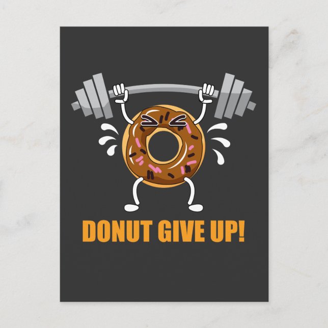 Doughnut Weight Lifting Fitness Gym Tshirt Doughnu Postcard (Front)