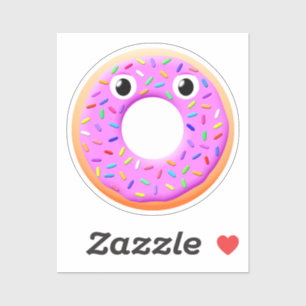 Doughnut With Eyes And Sprinkles Drawing