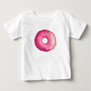 Doughnut With Pink Frosting And Sprinkles Baby T-Shirt