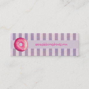 Doughnut With Pink Frosting And Sprinkles Website Mini Business Card