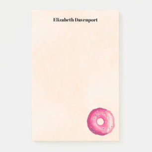 Doughnut With Pink Frosting & Sprinkles Personalis Post-it Notes