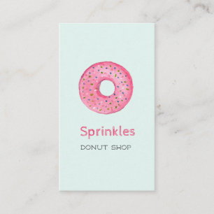 Doughnut with sprinkles Doughnut shop Business Car Business Card