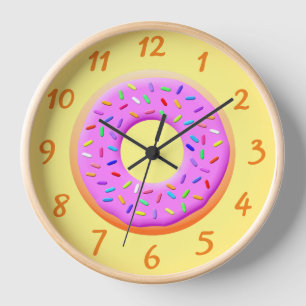 Doughnut With Sprinkles Drawing Clock