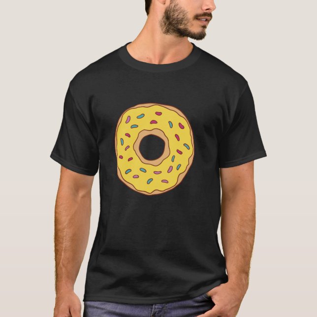 Doughnut with Yellow Icing Motif for Men Women Chi T-Shirt (Front)