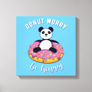 Doughnut Worry Be Happy II Canvas Print