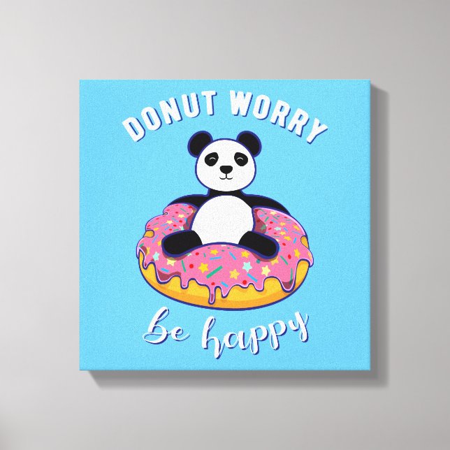 Doughnut Worry Be Happy II Canvas Print (Front)