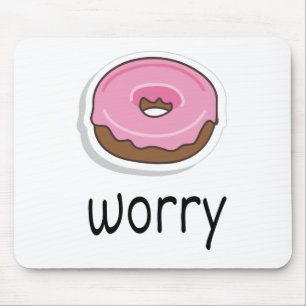 Doughnut worry, Doughnut Worry, Pink Frosting Mouse Mat