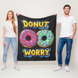 Doughnut Worry Fleece Blanket