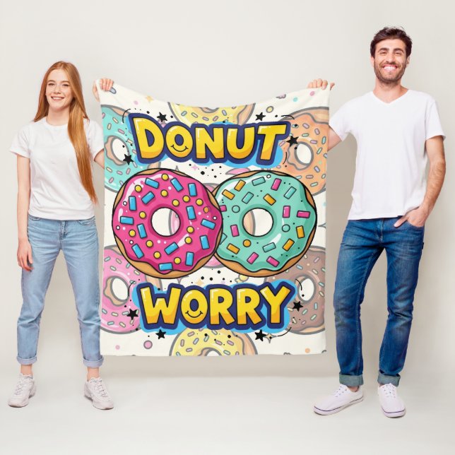 Doughnut Worry Fleece Blanket (In Situ)