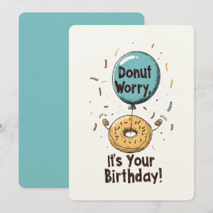 Doughnut Worry, It’s Your Birthday Funny Meme Invitation