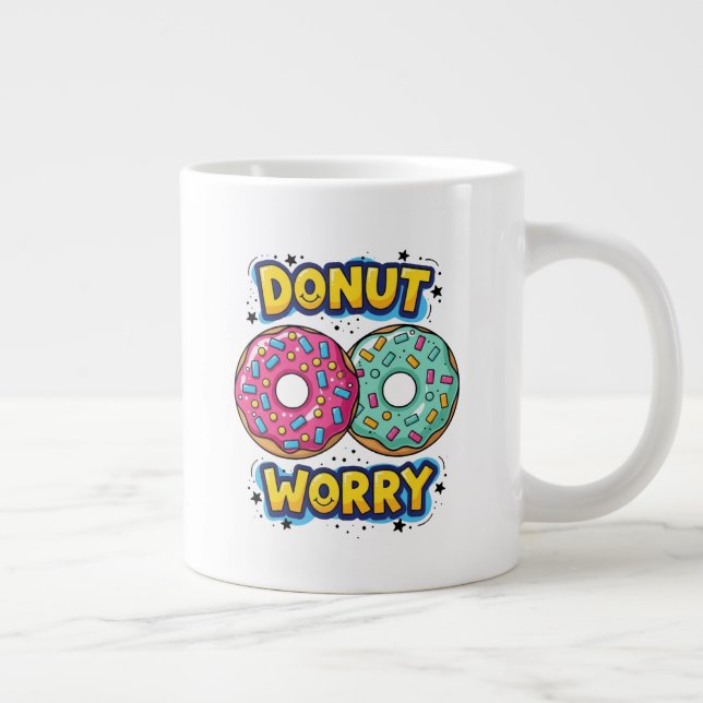 Doughnut Worry Jumbo Speciality Mug (Right)