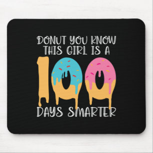 Doughnut You Know This Girl Is A 100 Days Smarter Mouse Mat