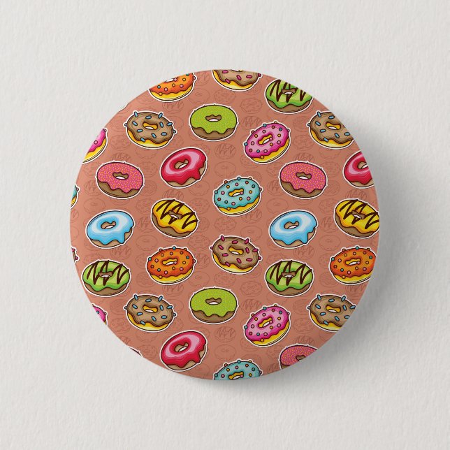 Doughnuts 6 Cm Round Badge (Front)
