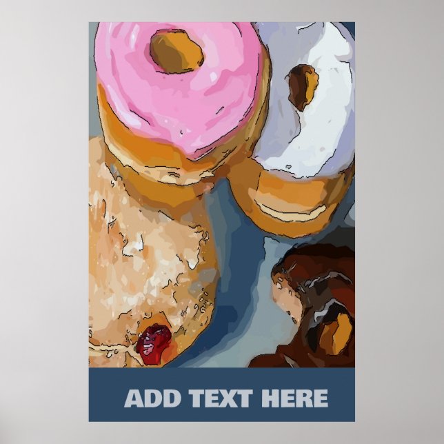 Doughnuts add text poster (Front)