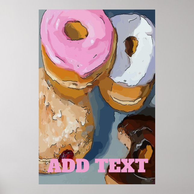 Doughnuts add text poster (Front)