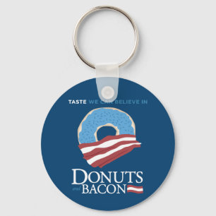 Doughnuts and Bacon: Taste we can Believe in - blu Key Ring