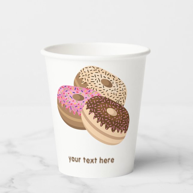 doughnuts and coffee Collection  Paper Cups (Front)