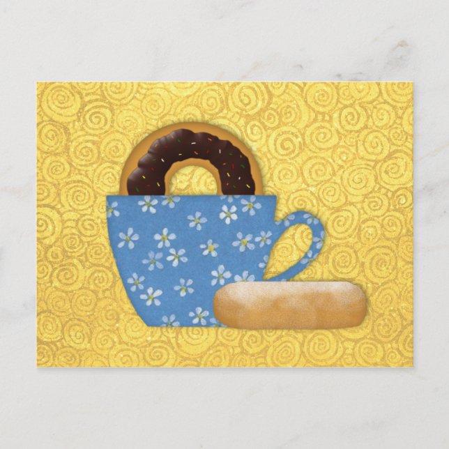 Doughnuts and Coffee Recipe Card (Front)