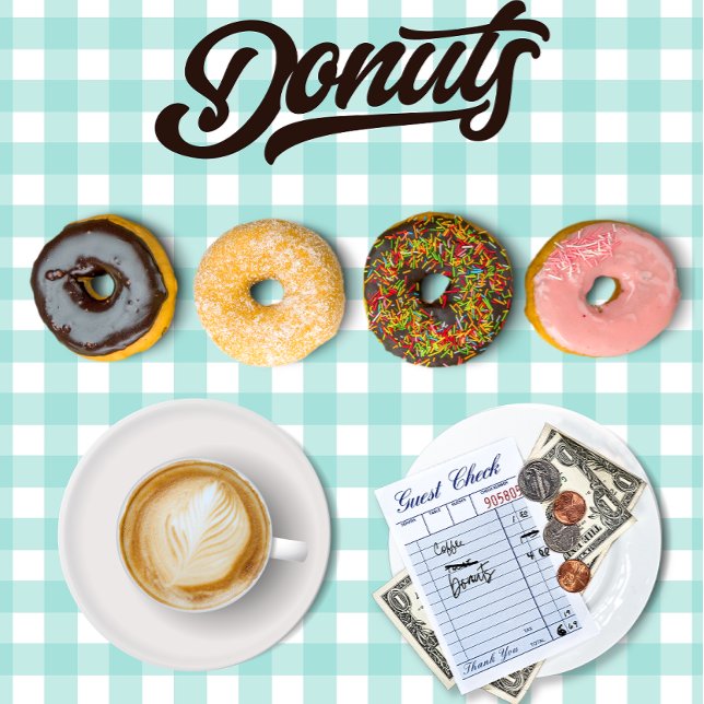 Doughnuts and Coffee T-Shirt (Creator Uploaded)