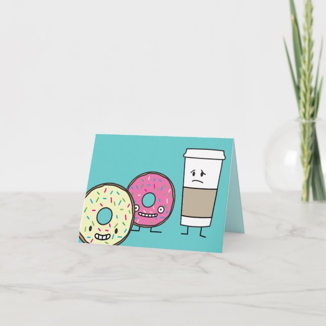 Doughnuts and Coffee Thank You Card (Front)