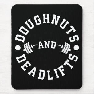 Doughnuts and Deadlifts - Carbs - Funny Workout Mouse Mat