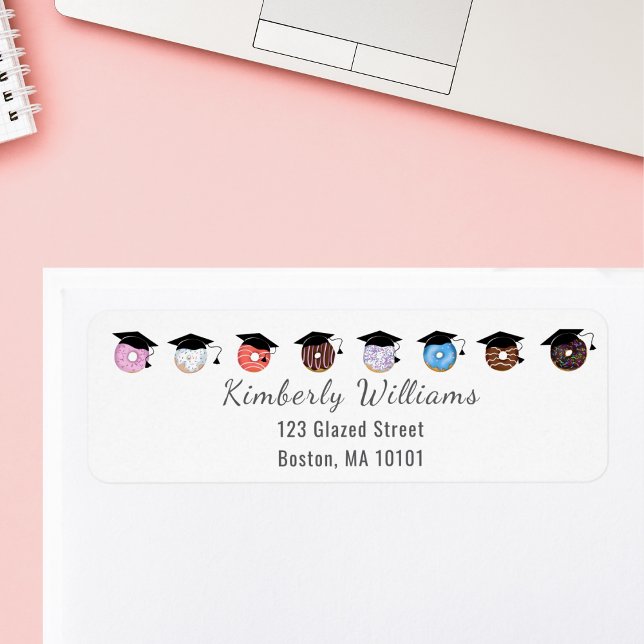 Doughnuts and Degrees Return Address Minimalist (Creator Uploaded)