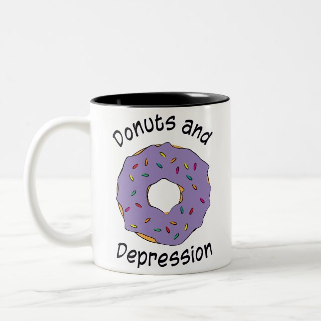 Doughnuts And Depression Mug (Left)