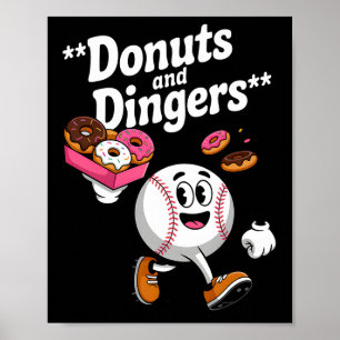 Doughnuts And Dingers Sell Fan Humour Doughnut Poster