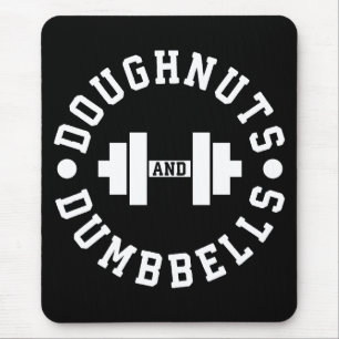 Doughnuts and Dumbbells - Carbs - Funny Workout Mouse Mat