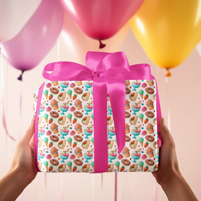 Doughnuts and Ice Cream Wrapping Paper (Creator Uploaded)