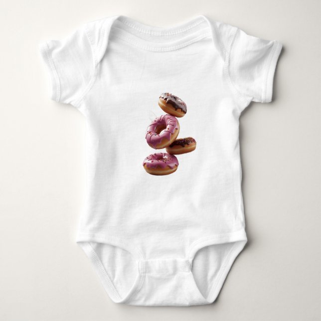 Doughnuts  baby bodysuit (Front)